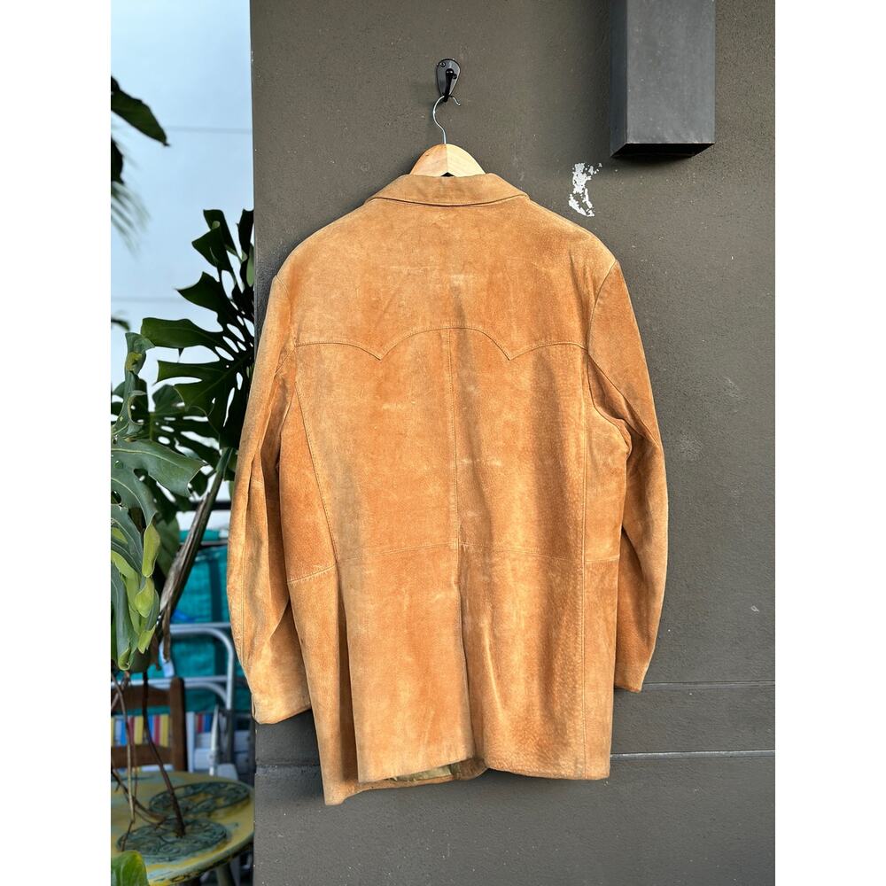 Vintage 70’s Lakeland Men’s 50 Tan Brown Genuine Suede Leather Jacket Hong Kong - Picture 2 of 7